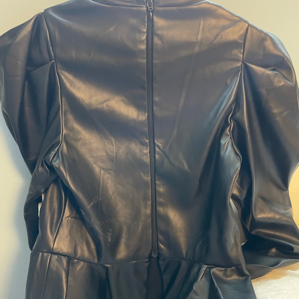 Black faux leather top from Express - Picture 4 of 4